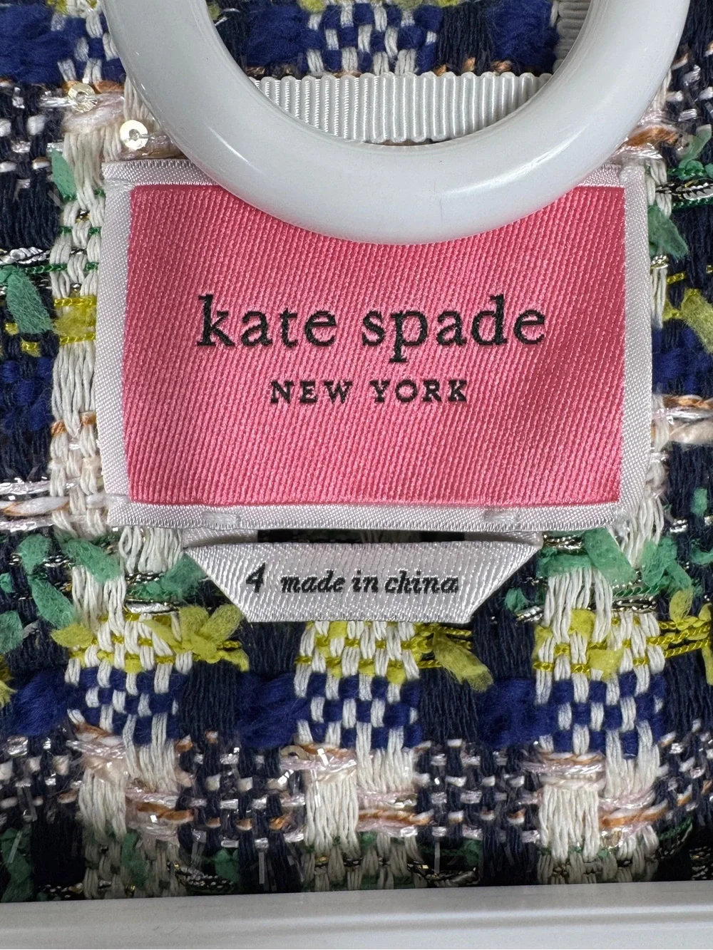Kate Spade Juniper Pop Tweed Topper, Size 4